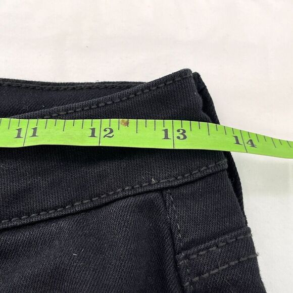 Hidden Jeans Womens 26 Black Flare Leg Stretch Button-Fly Raw Hem Bell Bottoms - Picture 9 of 12